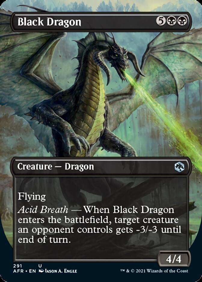 Black Dragon (Borderless Alternate Art) [Dungeons & Dragons: Adventures in the Forgotten Realms] Foil