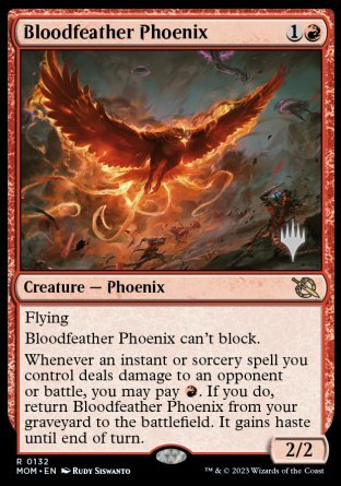 Bloodfeather Phoenix (Promo Pack) [March of the Machine Promos] Foil