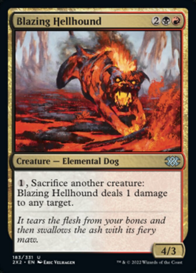 Blazing Hellhound [Double Masters 2022] Foil
