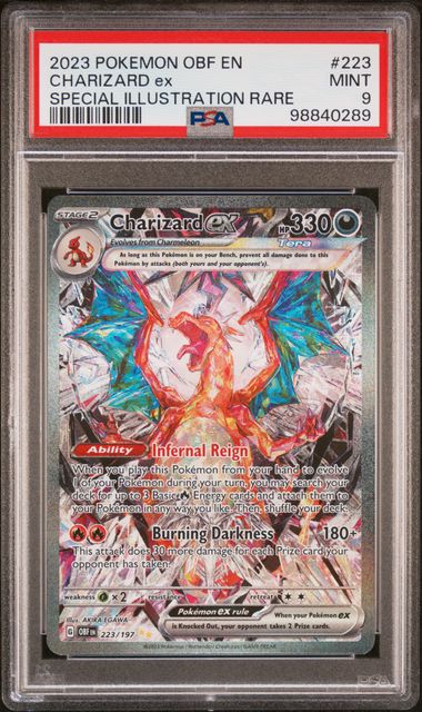 Charizard EX Obsidian Flames #223 PSA 9