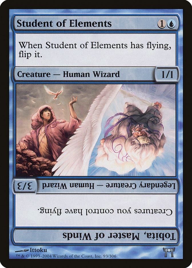 Student of Elements // Tobita, Master of Winds [Champions of Kamigawa] Foil