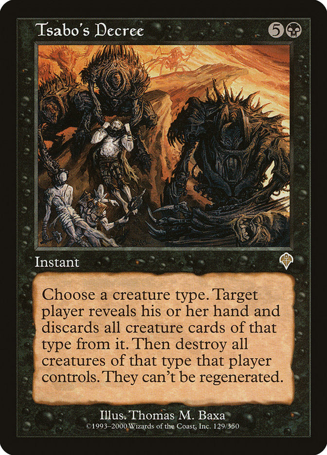 Tsabo's Decree [Invasion] Foil
