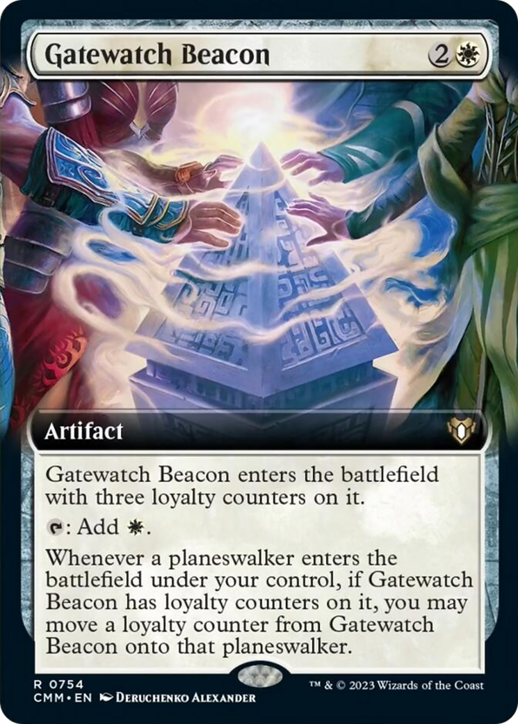 Gatewatch Beacon (Extended Art) [Commander Masters] Foil
