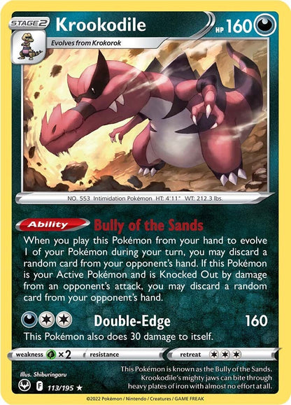 Krookodile (113/195) [Sword & Shield: Silver Tempest] Reverse Holofoil