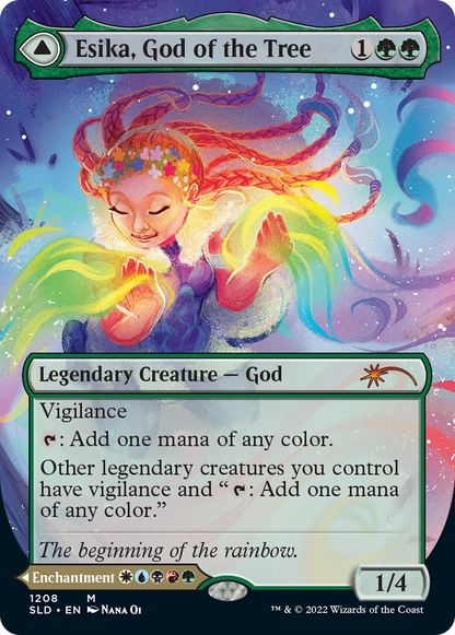Esika, God of the Tree // The Prismatic Bridge (Display Commander) (Borderless) [Secret Lair: From Cute to Brute] Foil
