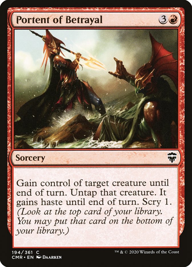 Portent of Betrayal [Commander Legends] Foil
