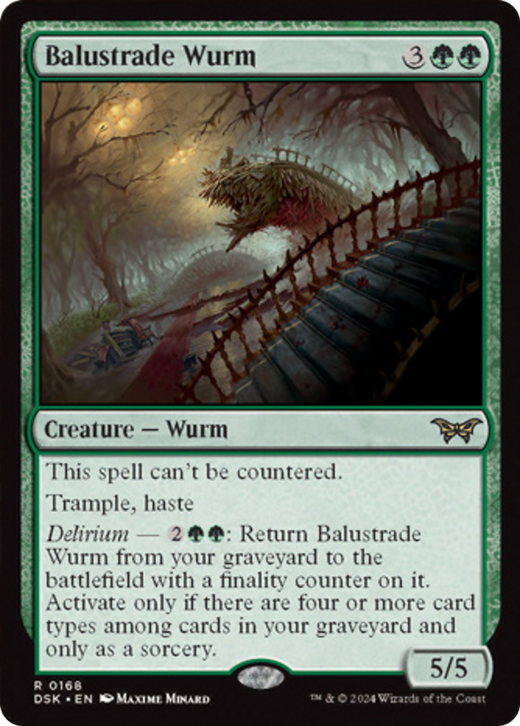 Balustrade Wurm [Duskmourn: House of Horror] Foil