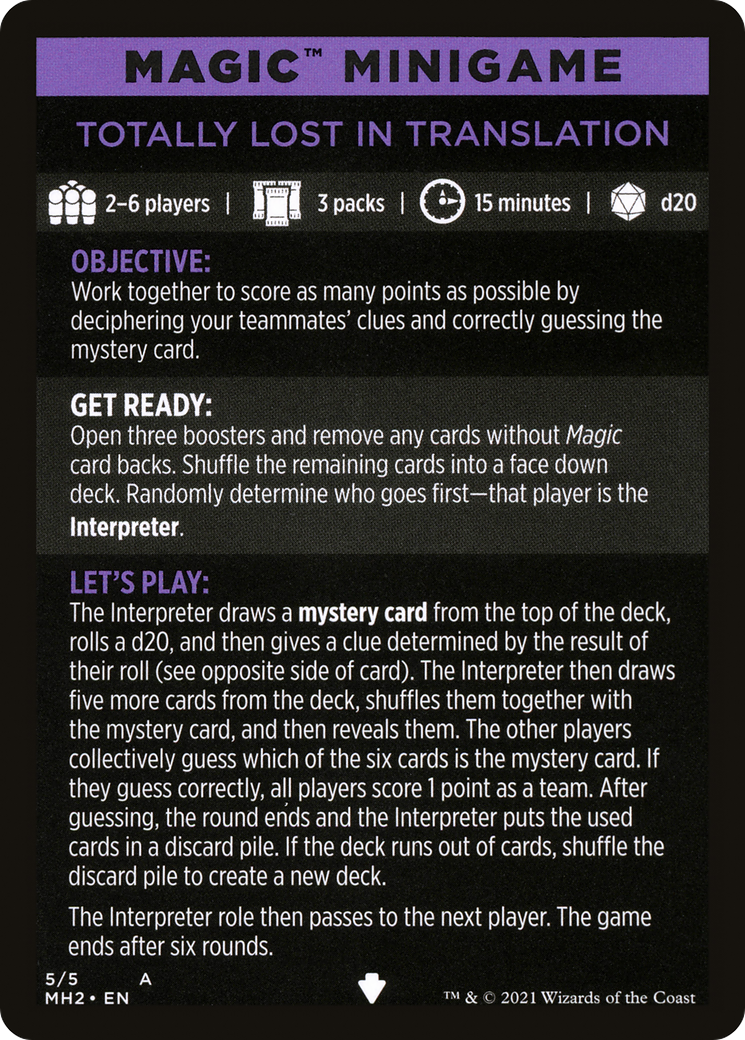 Totally Lost in Translation // Totally Lost in Translation (cont'd)  [Modern Horizons 2 Minigames]