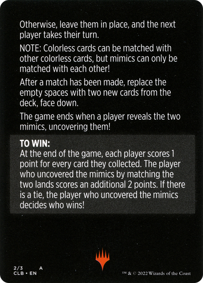 Mimic Match // Mimic Match (cont'd)  [Commander Legends: Battle for Baldur's Gate Minigames] Foil