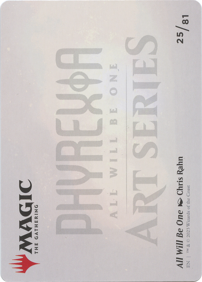All Will Be One // All Will Be One  [Phyrexia: All Will Be One Art Series] (Borderless) Foil