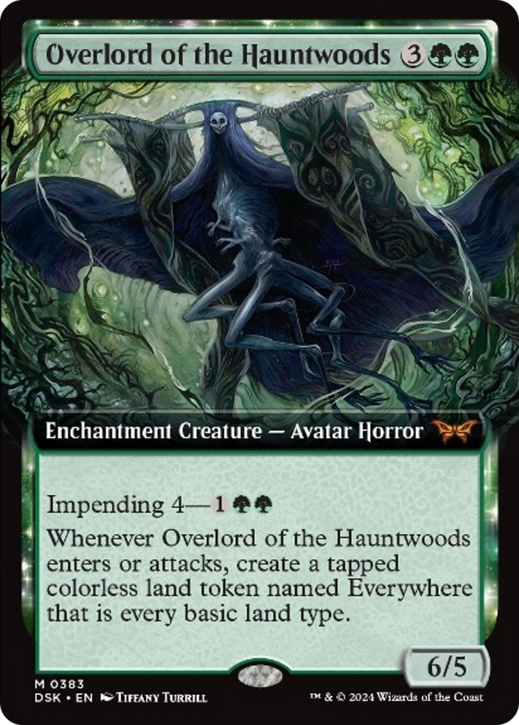 Overlord of the Hauntwoods (Extended Art) [Duskmourn: House of Horror] Foil