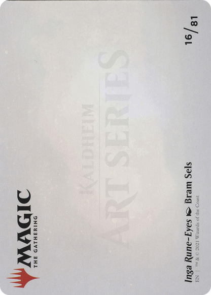 Inga Rune-Eyes // Inga Rune-Eyes  [Art Series: Kaldheim] (Borderless) Foil