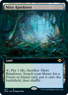 Misty Rainforest (Extended Art) [Modern Horizons 2] Foil