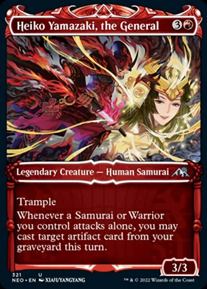 Heiko Yamazaki, the General (Showcase Samurai) [Kamigawa: Neon Dynasty] Foil