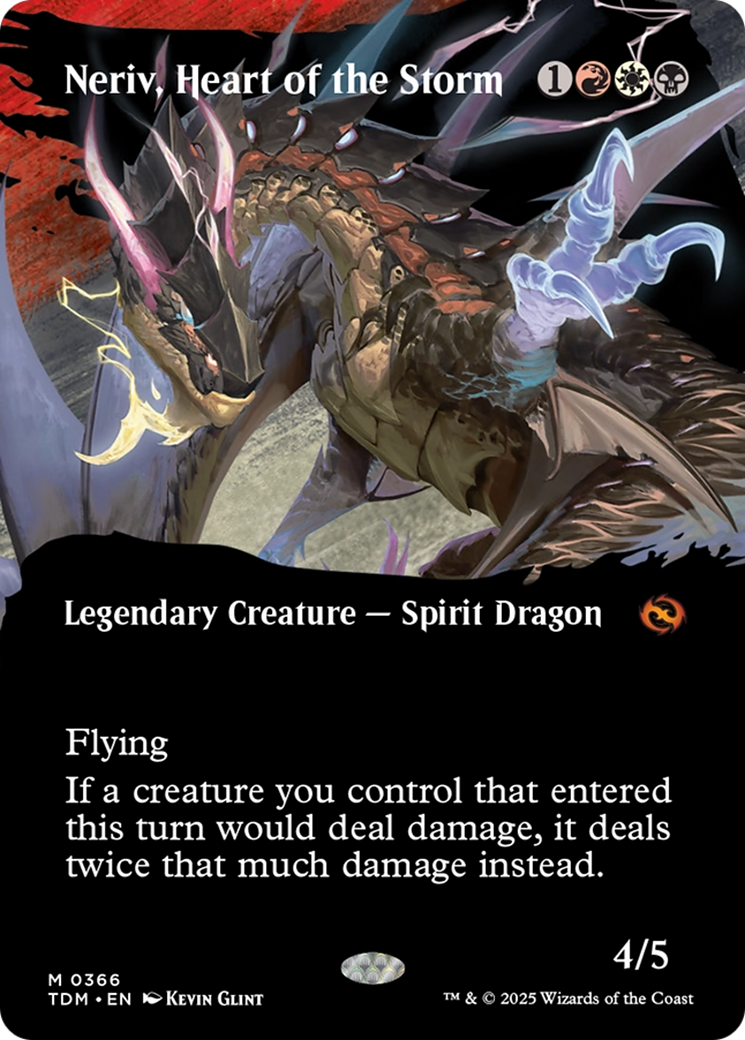Neriv, Heart of the Storm (Borderless) [Tarkir: Dragonstorm] Foil