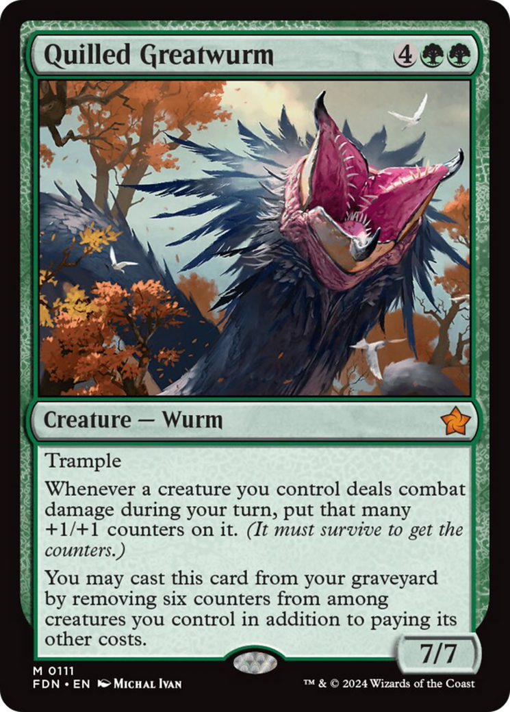Quilled Greatwurm [Foundations] Foil