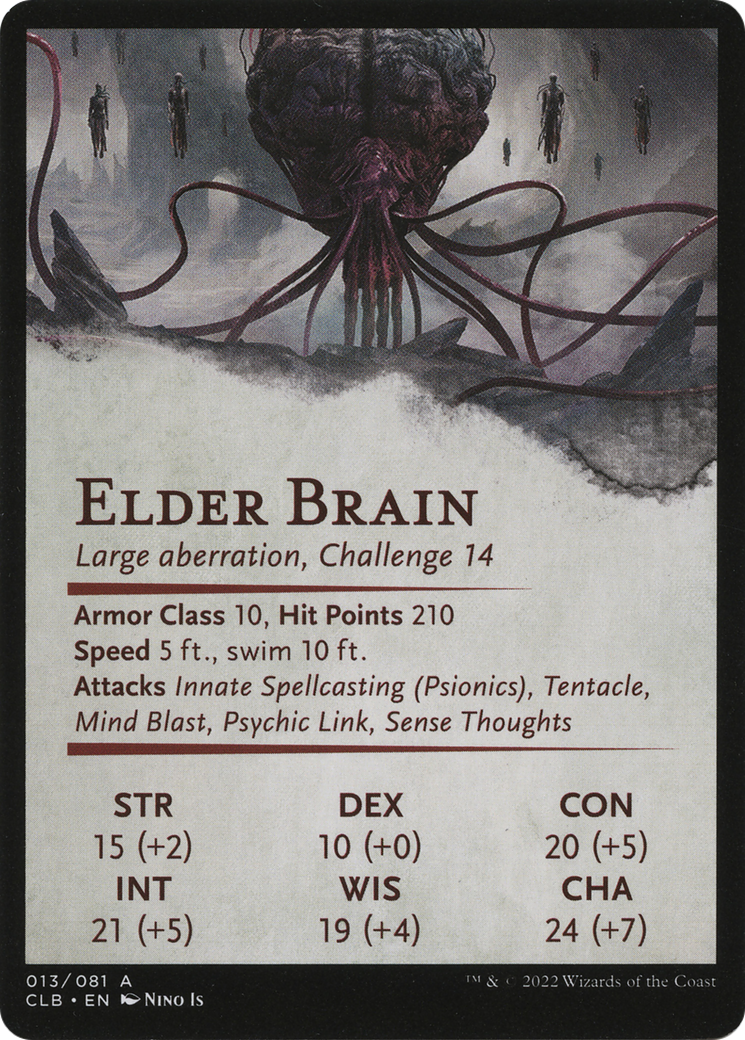 Elder Brain // Elder Brain  [Battle for Baldur's Gate Art Series] (Borderless) Foil