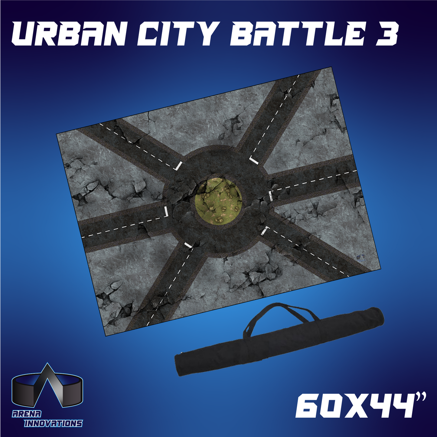 Gaming Arena Gaming Mat 60x44" - Urban City Battle 3
