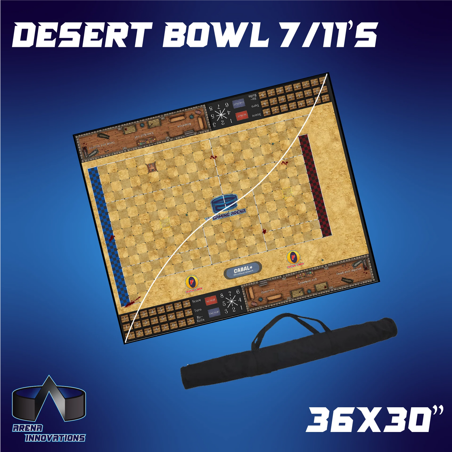 Gaming Arena Blood Bowl Mat: 36x30" -  Desert Bowl