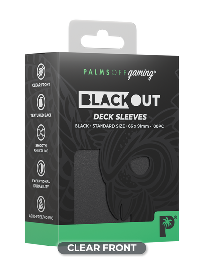 Palms Off Gaming Blackout Deck Sleeves 100pc Black