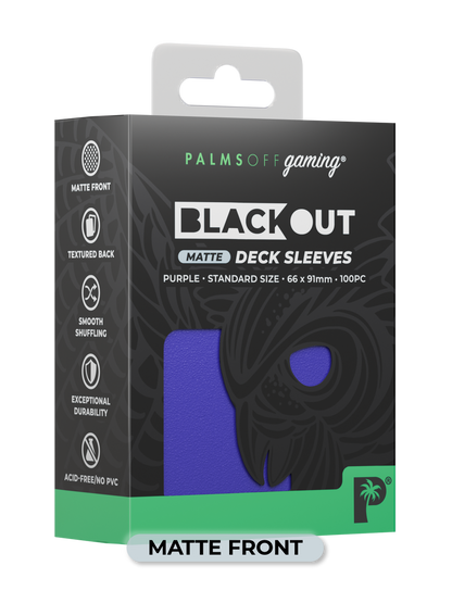Palms Off Gaming Blackout Deck Sleeves 100pc Purple MATTE