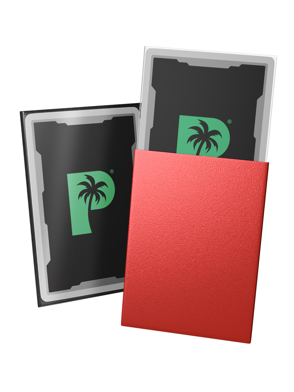 Palms Off Gaming Blackout Deck Sleeves 100pc Red MATTE