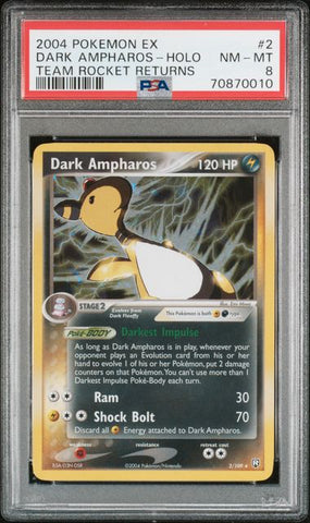 Dark Ampharos Team Rocket Returns #2 PSA 8