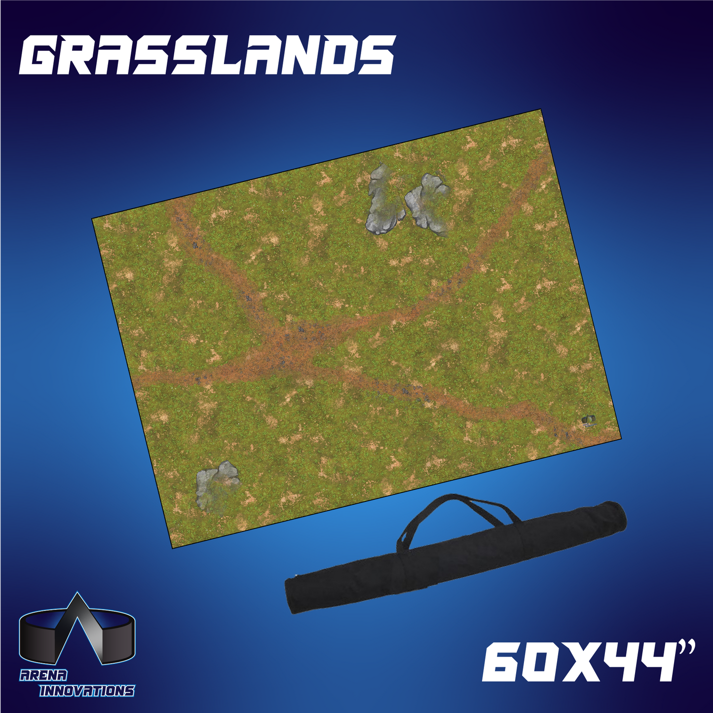 Gaming Arena Gaming Mat: 60x44" -  Grasslands