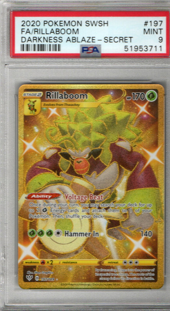Rillaboom Darkness Ablaze #197 PSA 9