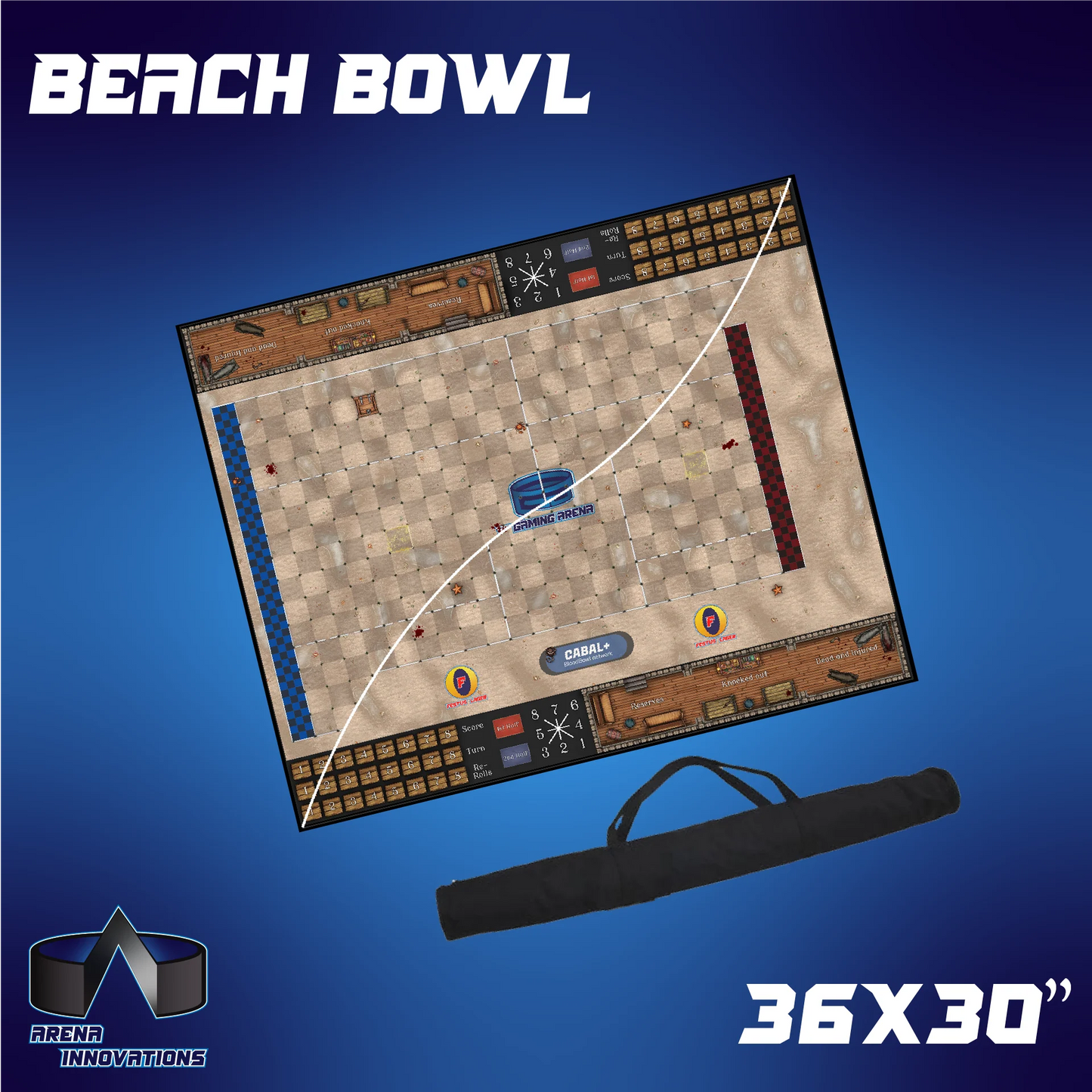 Gaming Arena Blood Bowl Mat: 36x30" -  Beach Bowl