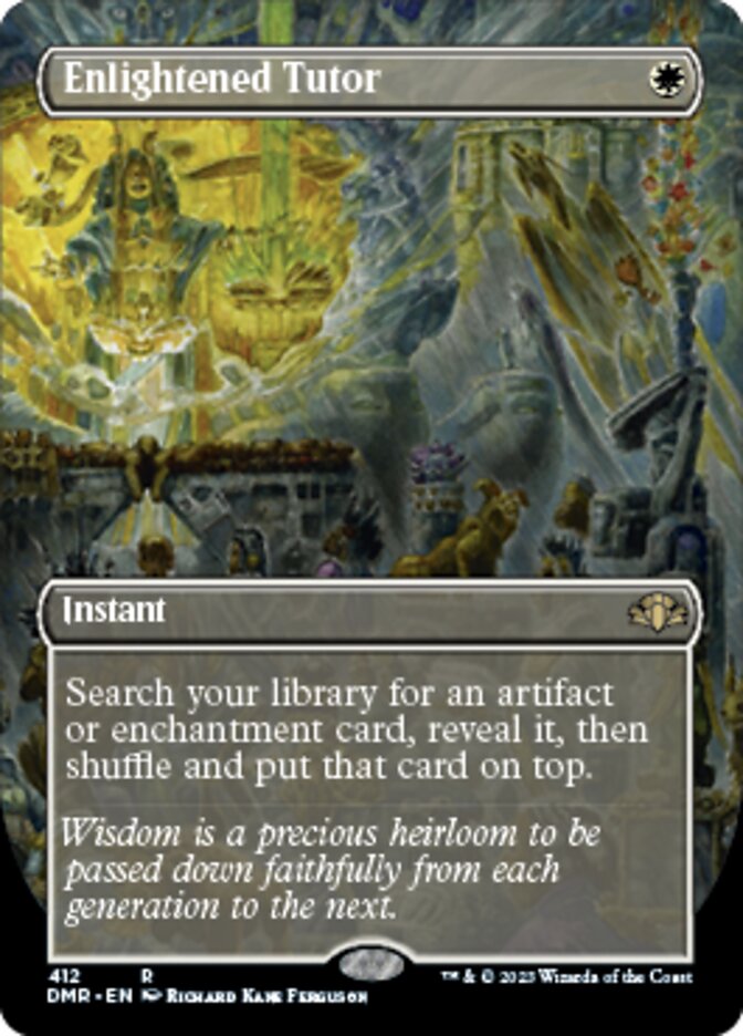 Enlightened Tutor (Borderless Alternate Art) [Dominaria Remastered] Foil