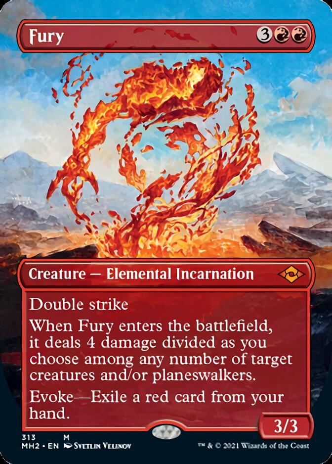 Fury (Borderless Alternate Art) [Modern Horizons 2] Foil
