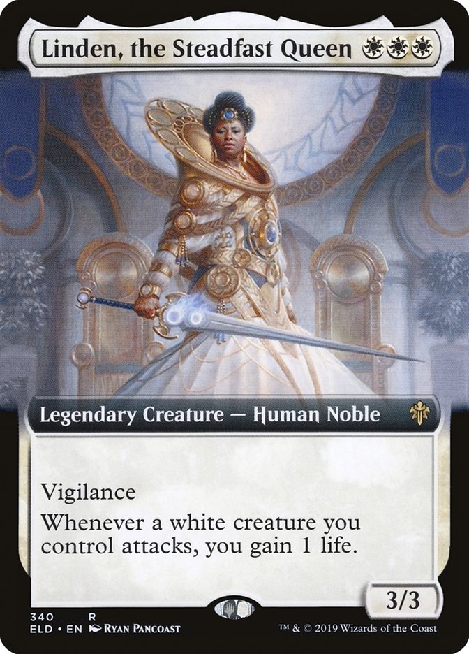 Linden, the Steadfast Queen (Extended Art) [Throne of Eldraine] Foil