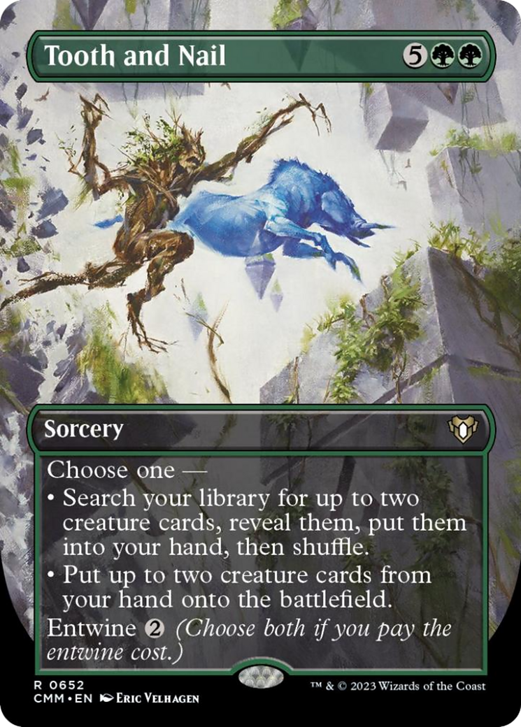 Tooth and Nail (Borderless Alternate Art) [Commander Masters] Foil