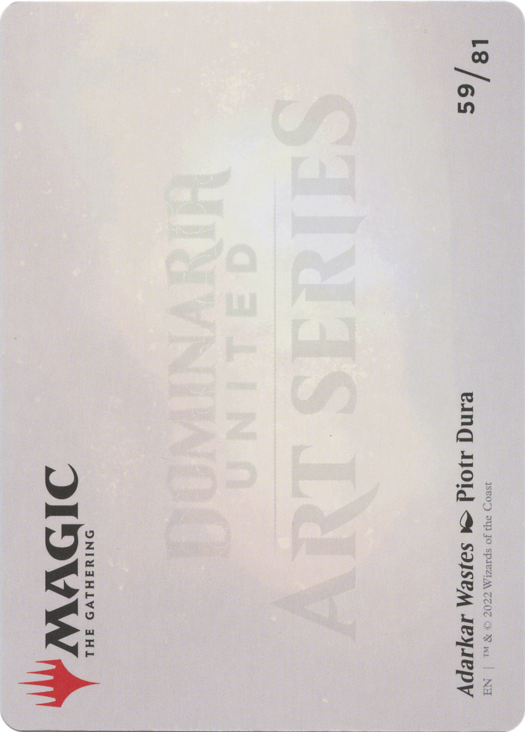 Adarkar Wastes // Adarkar Wastes  [Dominaria United Art Series] (Borderless) Foil
