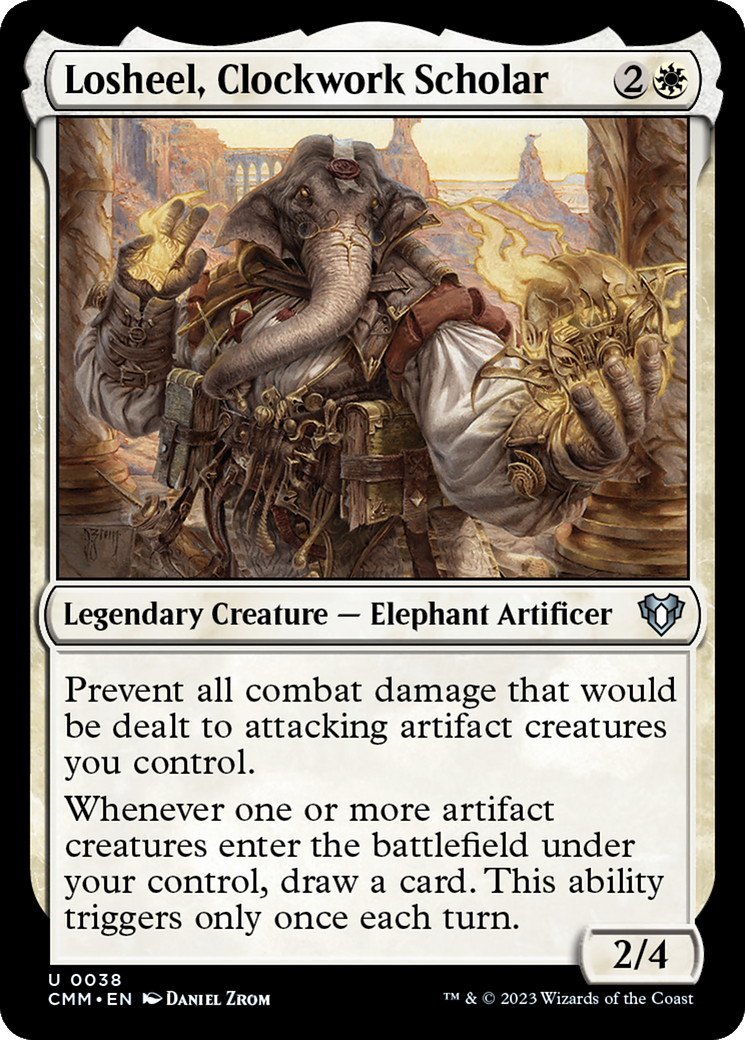 Losheel, Clockwork Scholar [Commander Masters] Foil