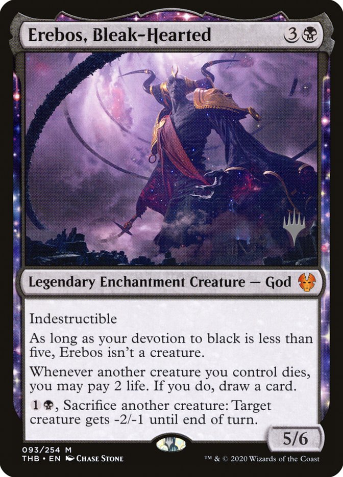 Erebos, Bleak-Hearted (Promo Pack) [Theros Beyond Death Promos] Foil