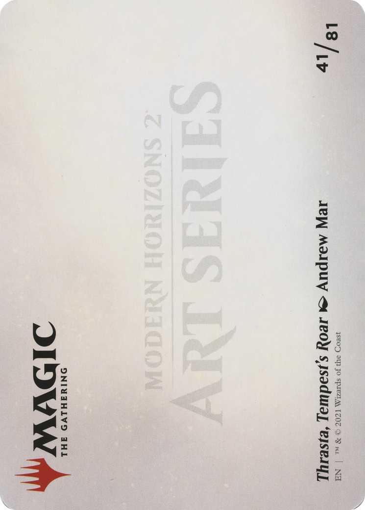 Thrasta, Tempest's Roar // Thrasta, Tempest's Roar  [Modern Horizons 2 Art Series] (Borderless) Foil