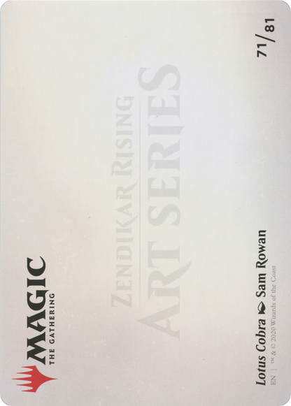 Lotus Cobra // Lotus Cobra  [Zendikar Rising Art Series] (Borderless) Foil
