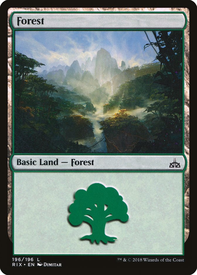 Forest (196) [Rivals of Ixalan] Foil