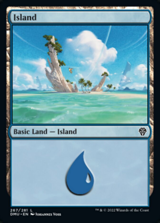 Island (267) [Dominaria United] Foil