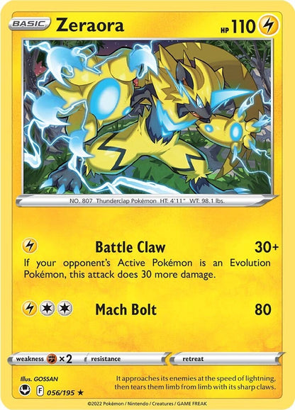 Zeraora (056/195) [Sword & Shield: Silver Tempest] Reverse Holofoil