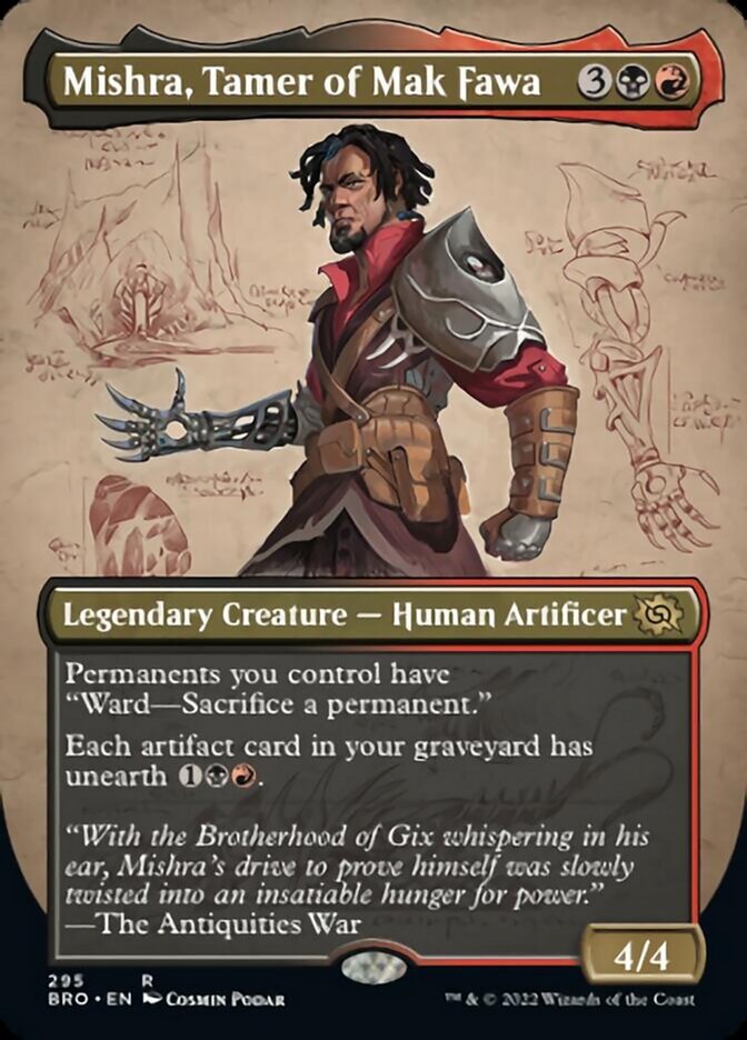 Mishra, Tamer of Mak Fawa (Borderless Alternate Art) [The Brothers' War] Foil