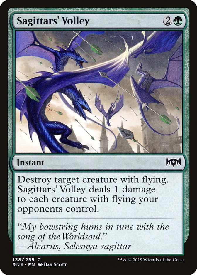 Sagittars' Volley [Ravnica Allegiance] Foil