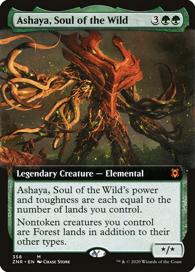 Ashaya, Soul of the Wild (Extended Art) [Zendikar Rising] Foil