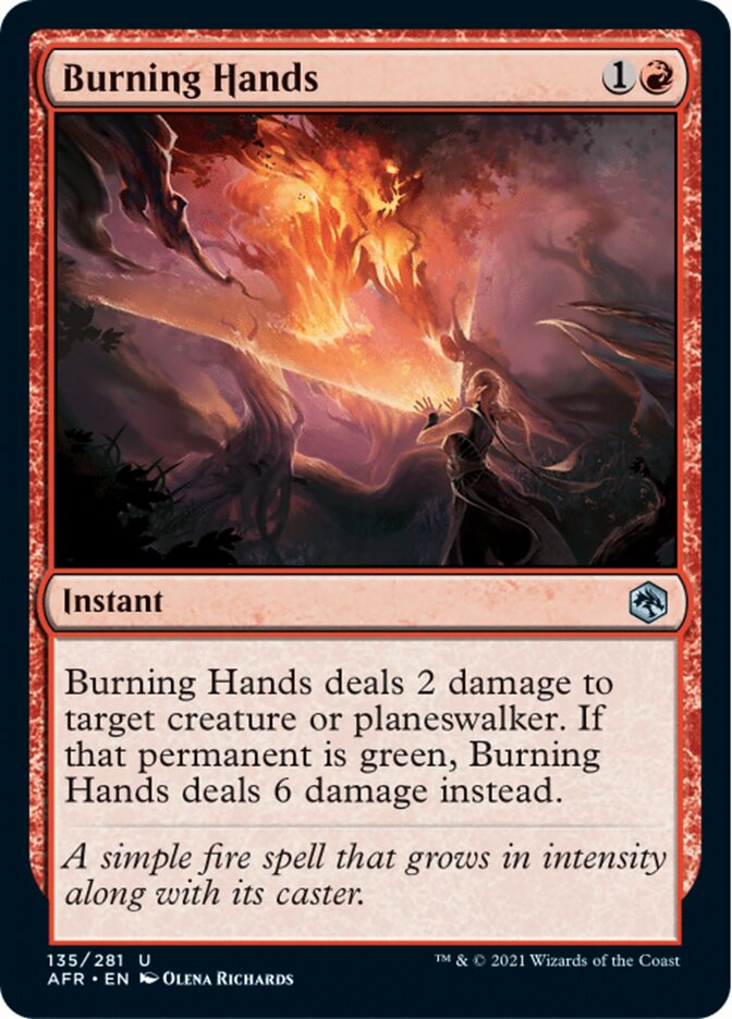 Burning Hands [Dungeons & Dragons: Adventures in the Forgotten Realms] Foil