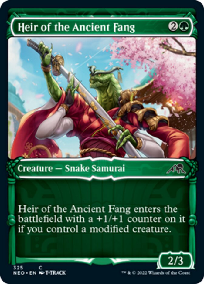 Heir of the Ancient Fang (Showcase Samurai) [Kamigawa: Neon Dynasty] Foil