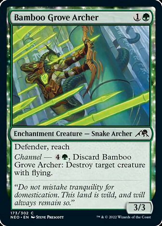 Bamboo Grove Archer [Kamigawa: Neon Dynasty] Foil