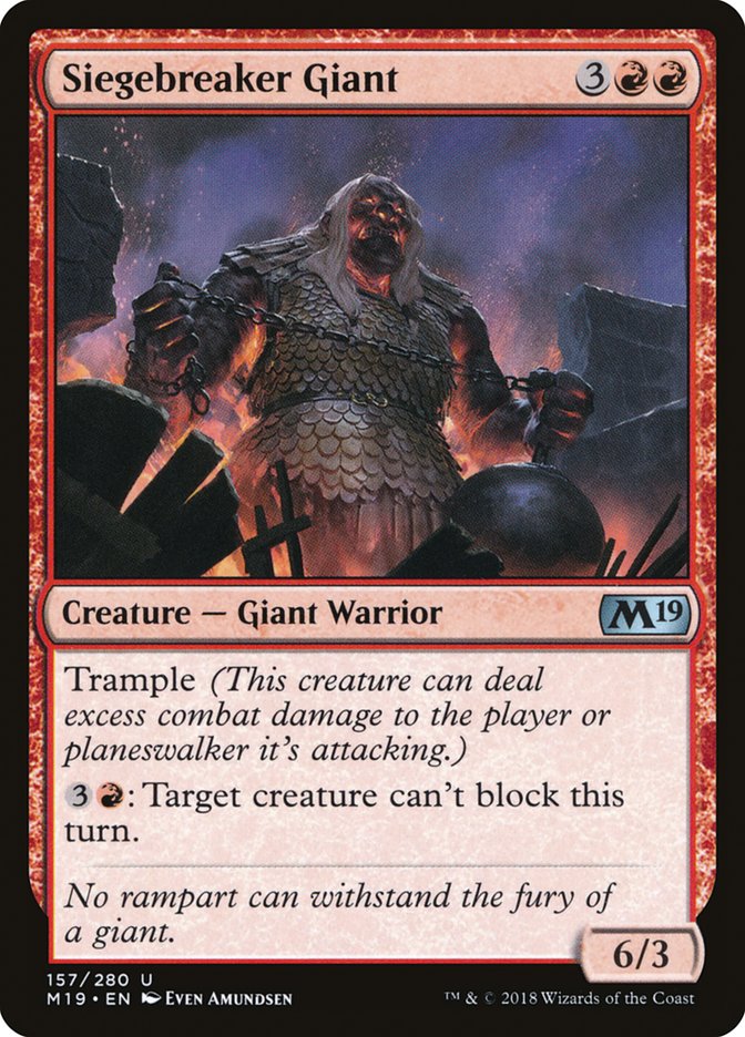 Siegebreaker Giant [Core Set 2019] Foil