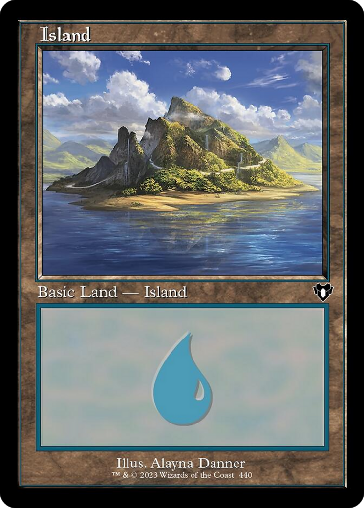 Island (440) (Retro) [Commander Masters] Foil